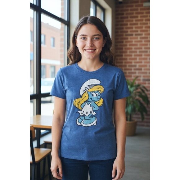 Old Navy Tops - Old Navy Collectabilitees  Girls Smurfette Blue Shirt